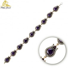 Gümüş Otantik Taşlı Biezik /Bileklik